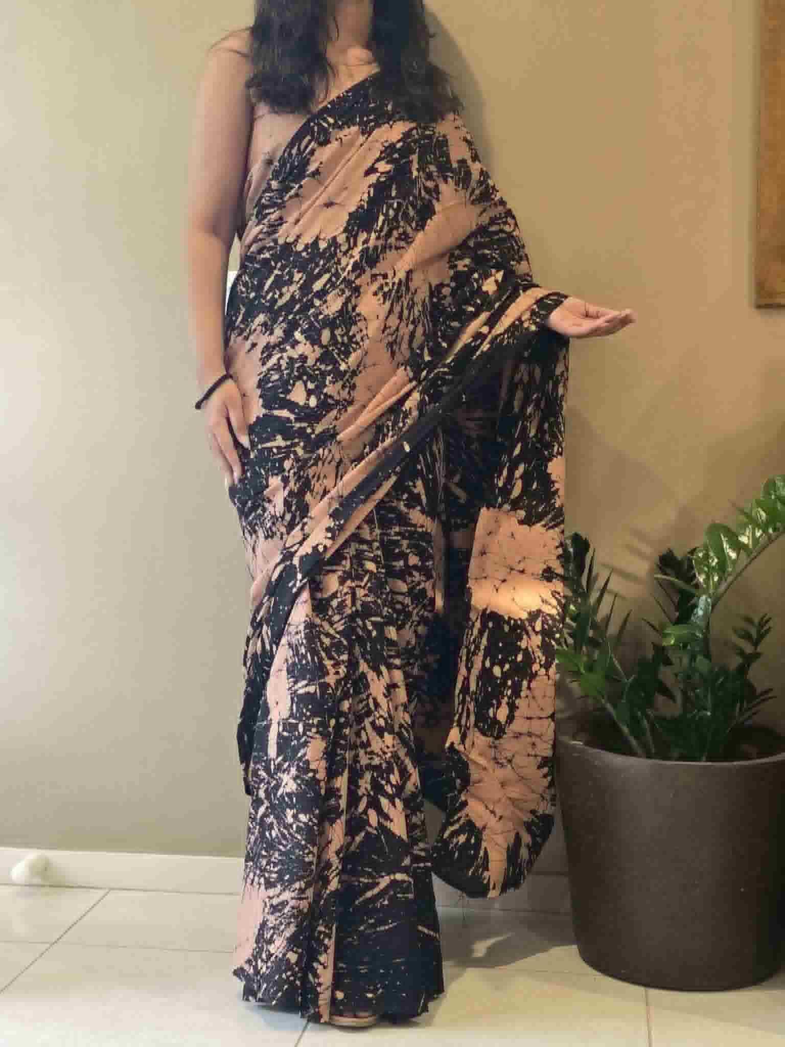 Cotton Batik Saree - Image 4