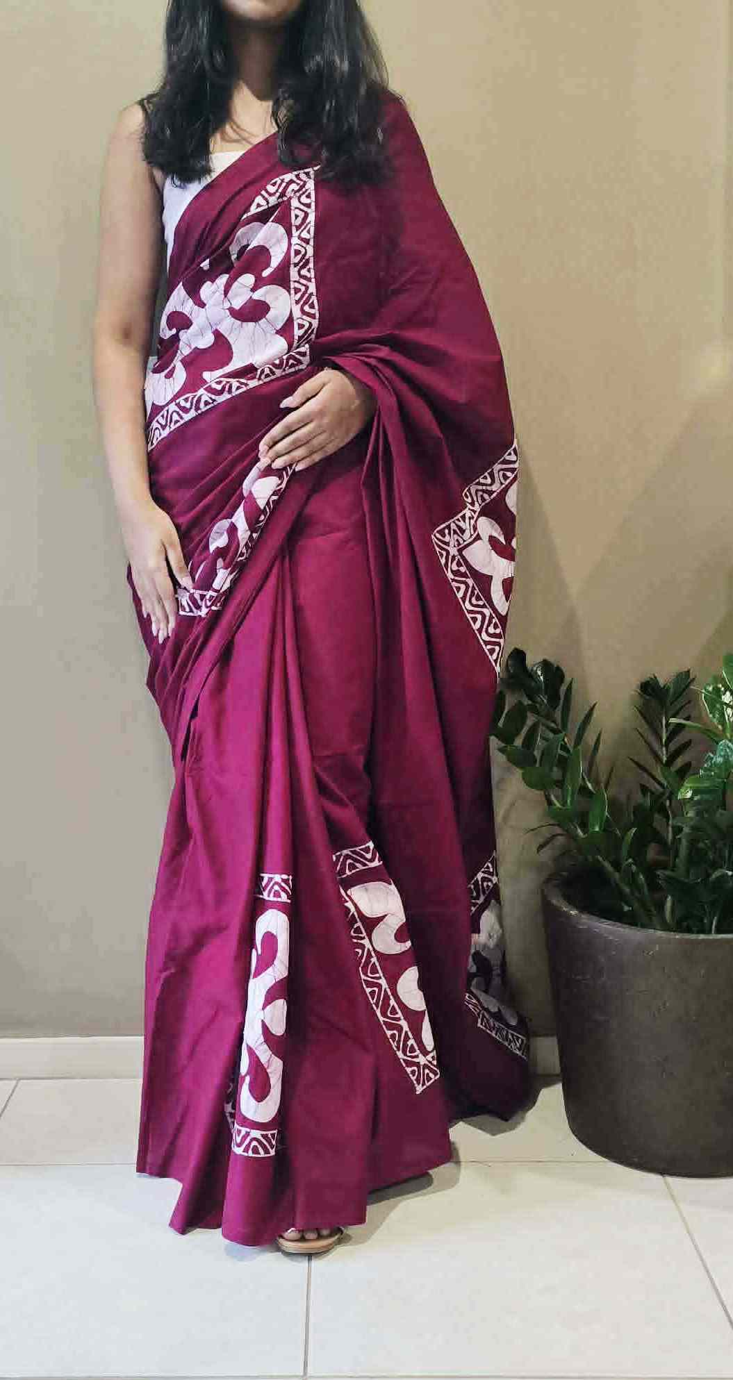Cotton Batik Saree - Image 2