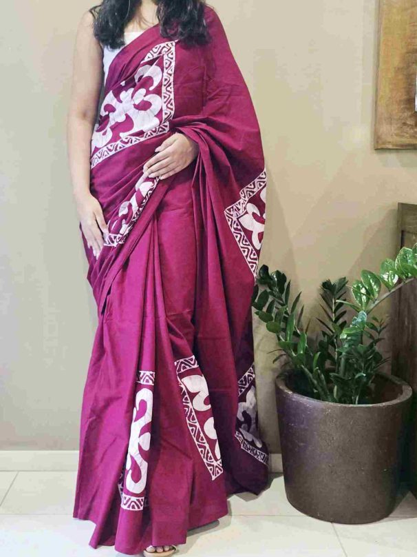 Cotton Batik Saree