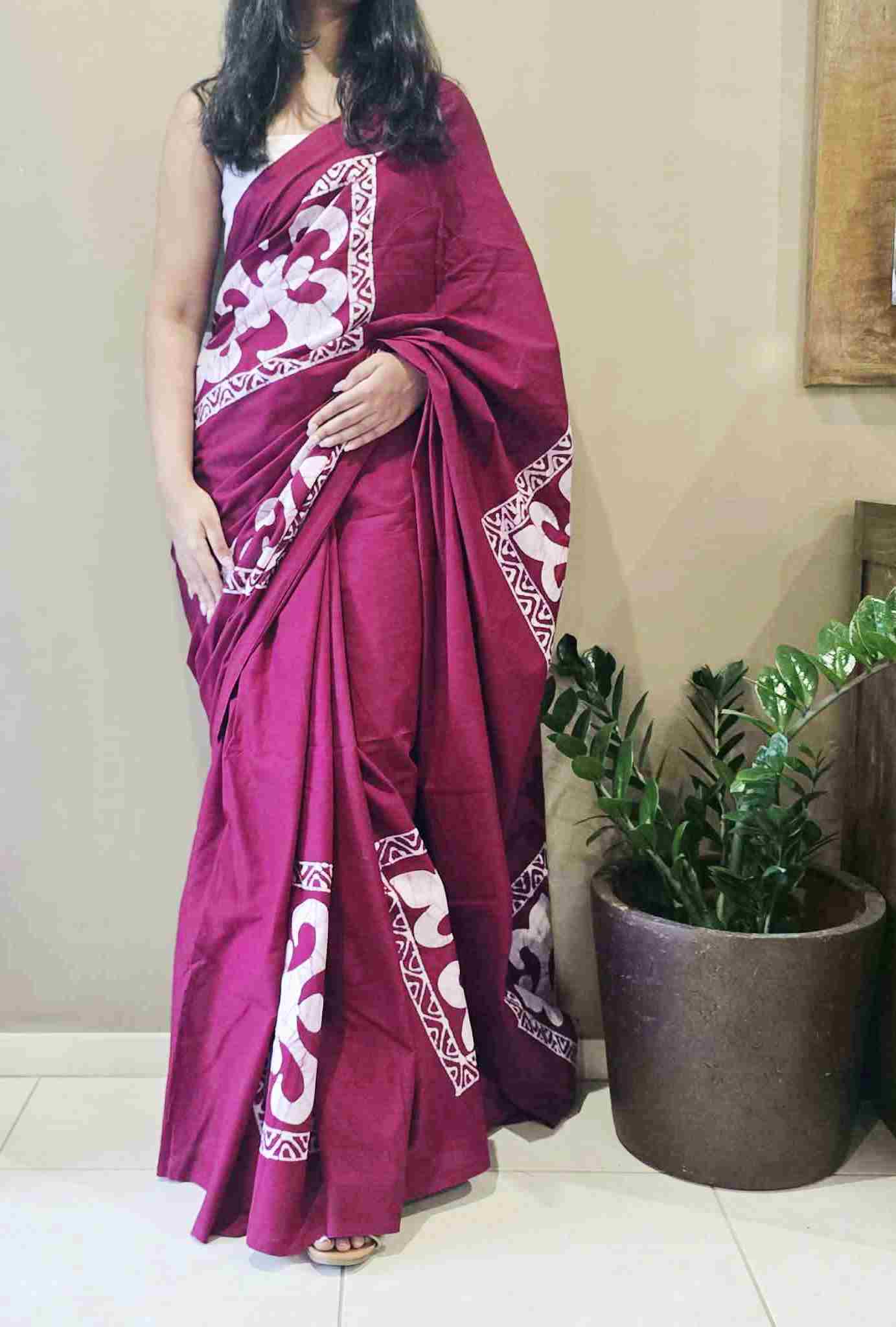 Cotton Batik Saree