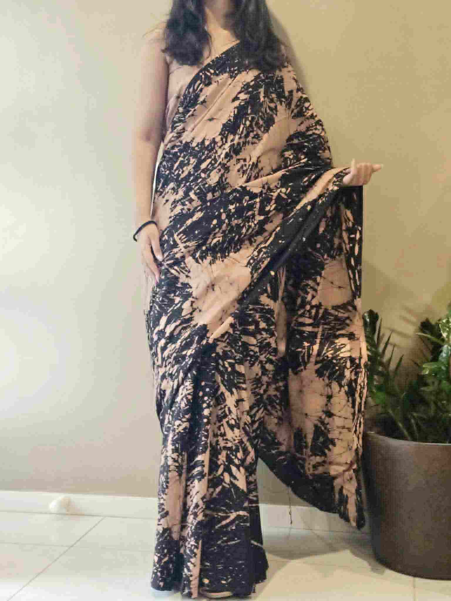 Cotton Batik Saree - Image 5