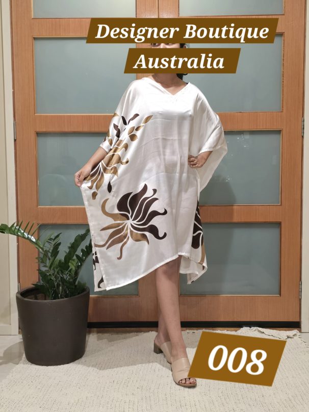 Satin Silk Printed Kaftan