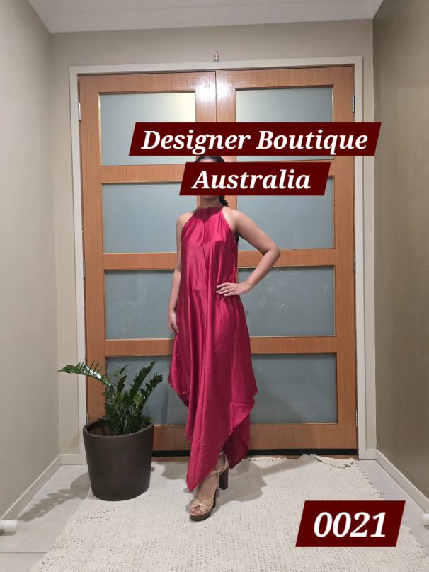 Red Satin Silk Dress