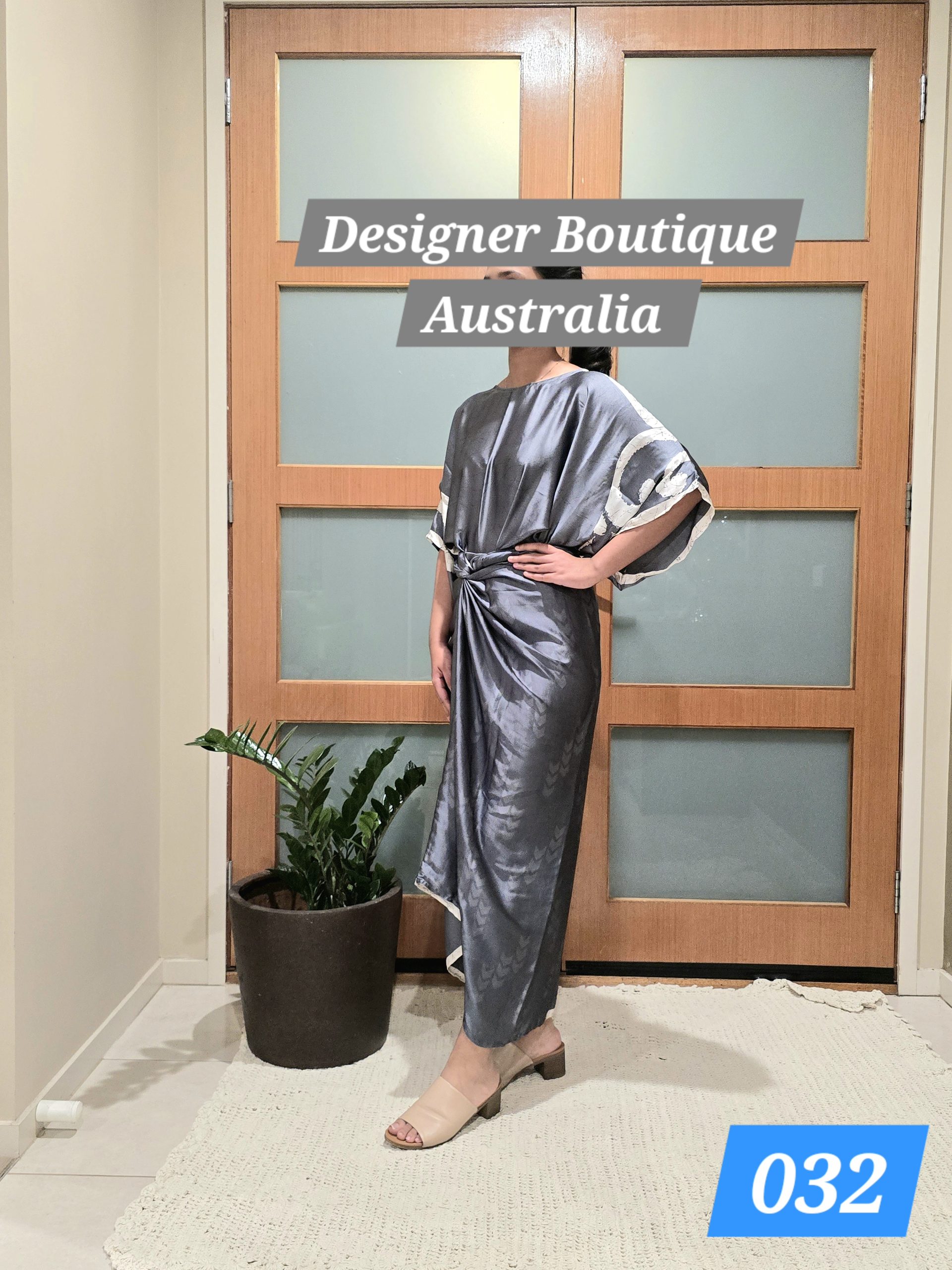 Ash Colour printed Silk